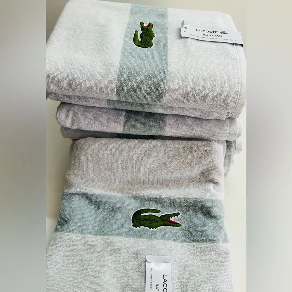 NWT‎ Lacoste Bath Towel - 100% Cotton 30 X 52